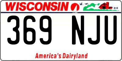 WI license plate 369NJU