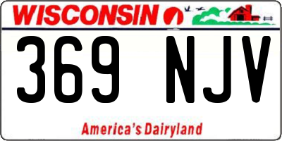 WI license plate 369NJV