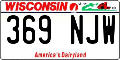 WI license plate 369NJW