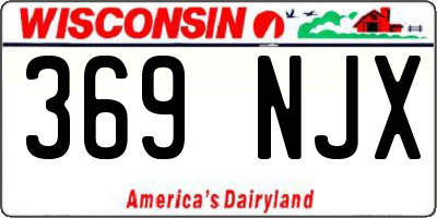 WI license plate 369NJX