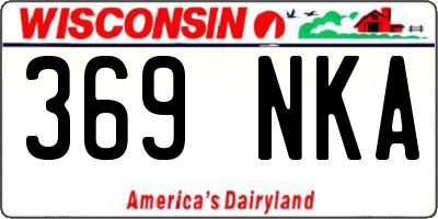WI license plate 369NKA