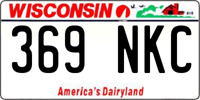 WI license plate 369NKC