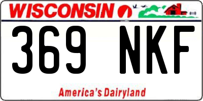 WI license plate 369NKF