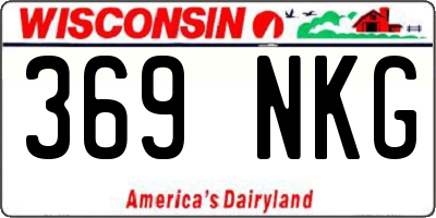 WI license plate 369NKG