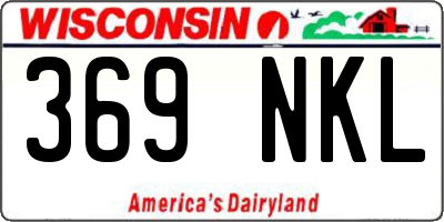 WI license plate 369NKL