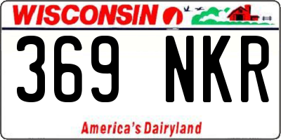 WI license plate 369NKR