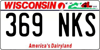 WI license plate 369NKS