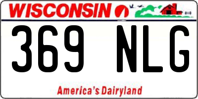 WI license plate 369NLG