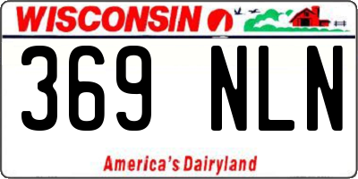 WI license plate 369NLN