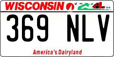 WI license plate 369NLV