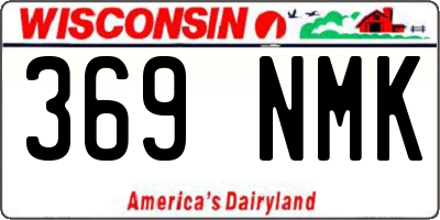 WI license plate 369NMK