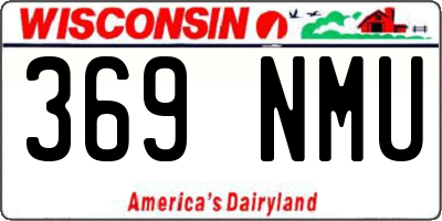 WI license plate 369NMU
