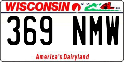 WI license plate 369NMW
