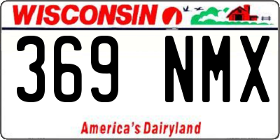 WI license plate 369NMX
