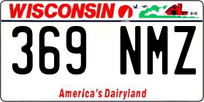WI license plate 369NMZ