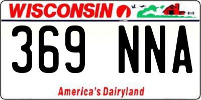 WI license plate 369NNA