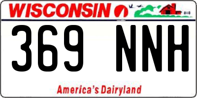 WI license plate 369NNH