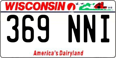 WI license plate 369NNI