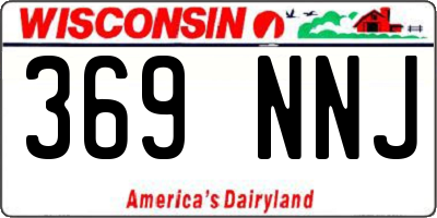 WI license plate 369NNJ