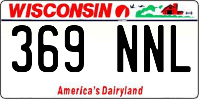 WI license plate 369NNL