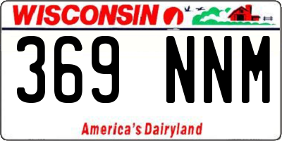 WI license plate 369NNM