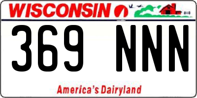 WI license plate 369NNN