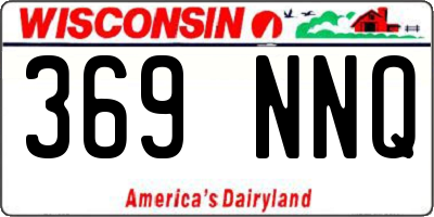 WI license plate 369NNQ