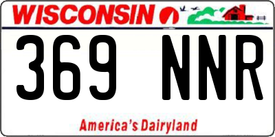 WI license plate 369NNR