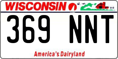 WI license plate 369NNT