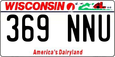 WI license plate 369NNU