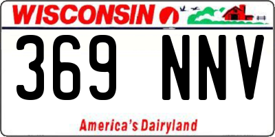 WI license plate 369NNV