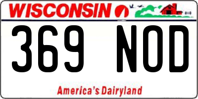 WI license plate 369NOD