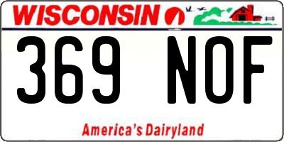 WI license plate 369NOF