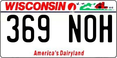 WI license plate 369NOH