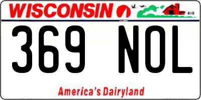WI license plate 369NOL