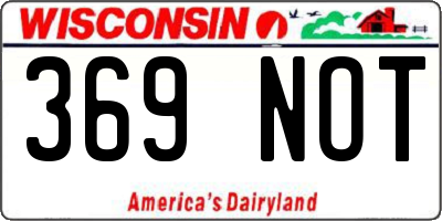 WI license plate 369NOT
