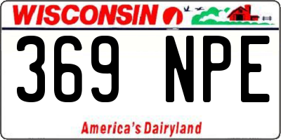 WI license plate 369NPE