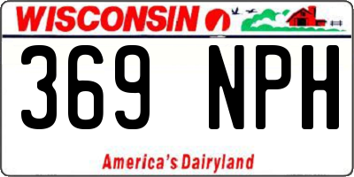 WI license plate 369NPH
