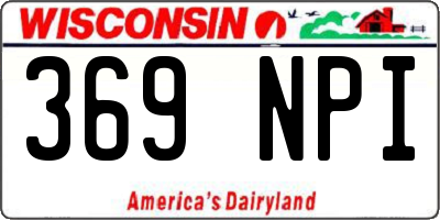 WI license plate 369NPI