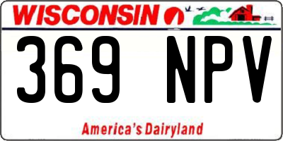 WI license plate 369NPV