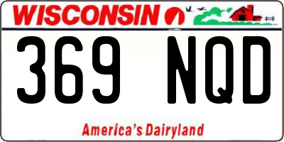 WI license plate 369NQD