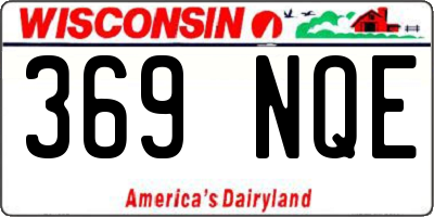 WI license plate 369NQE