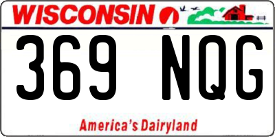 WI license plate 369NQG