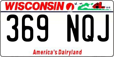 WI license plate 369NQJ