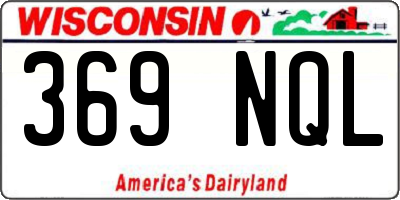 WI license plate 369NQL