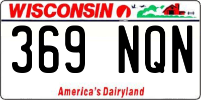 WI license plate 369NQN