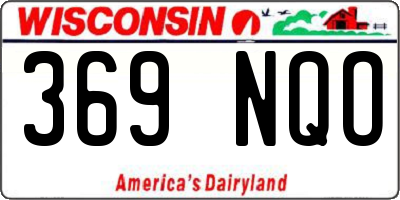 WI license plate 369NQO