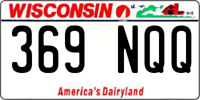 WI license plate 369NQQ