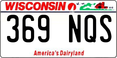 WI license plate 369NQS