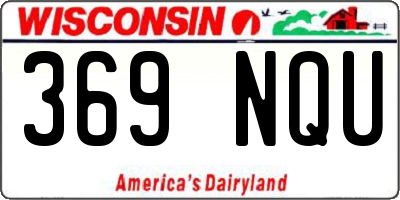 WI license plate 369NQU